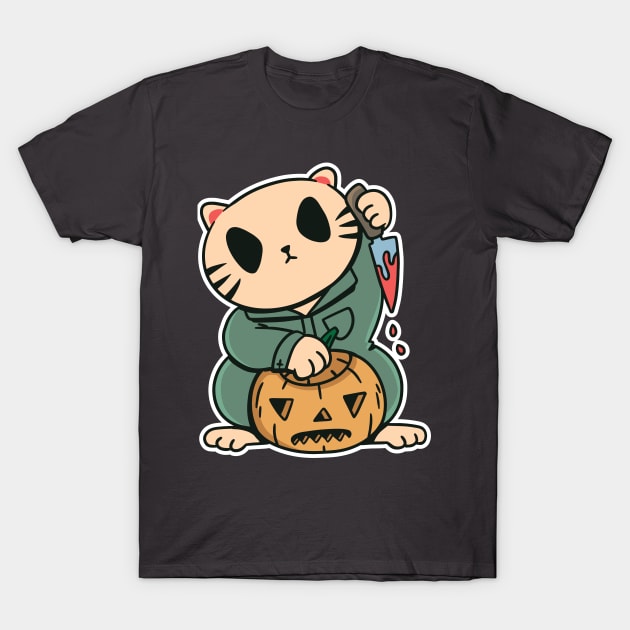 Lucky cat shirt halloween T-Shirt by IconRose